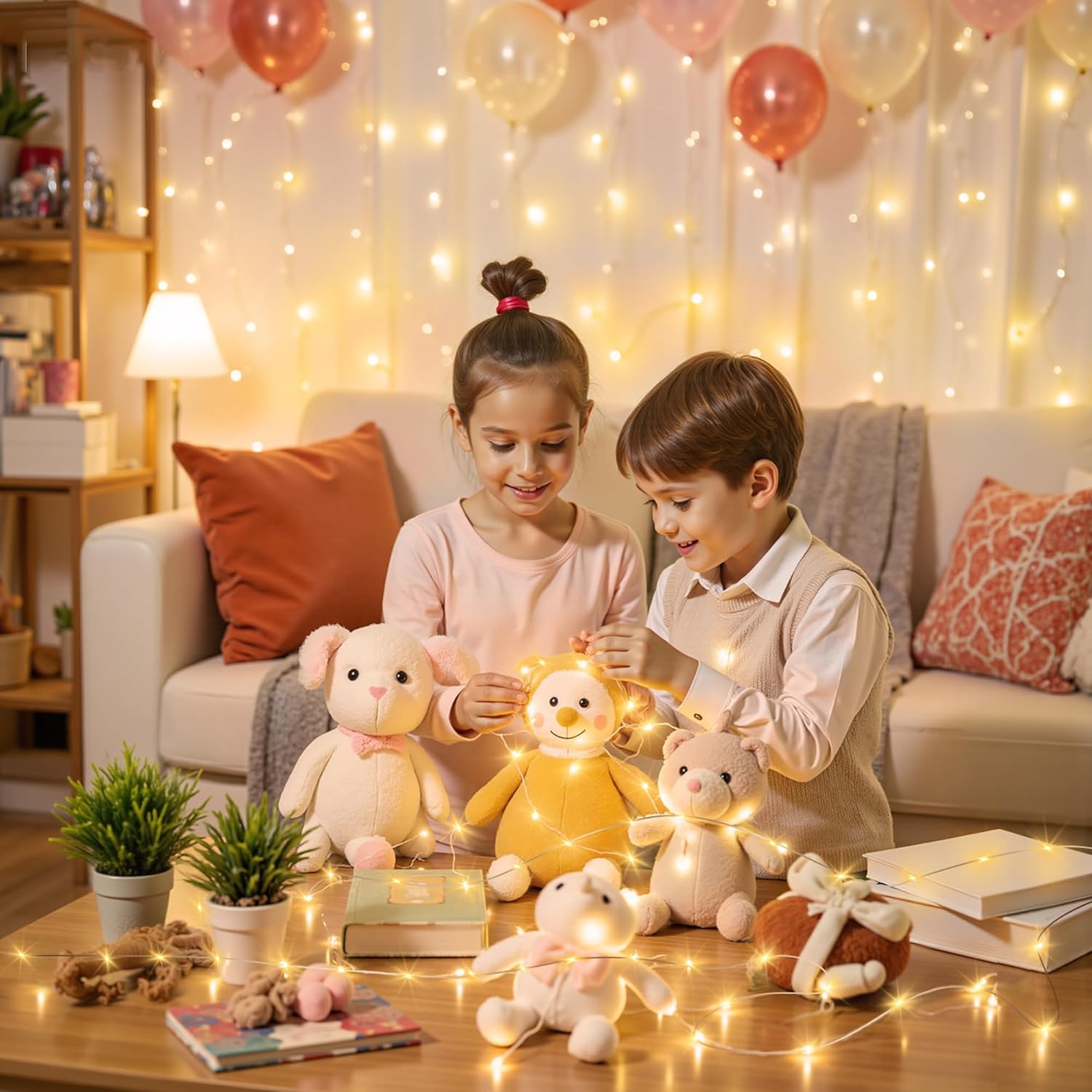 Mlambert Battery Operated Fairy Lights 65.6FT – Ambient String Lighting for Dining Room Centerpiece and Open Shelving Displays