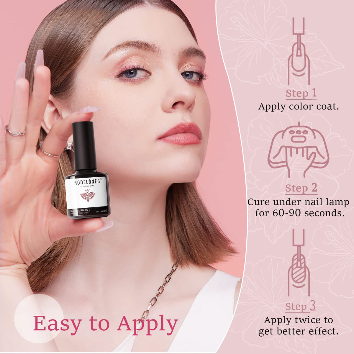 modelones Color Window Gel Polish Collection – 6 Statement Nude Shades That Double as Vanity Decor, 28-Day Salon Finish