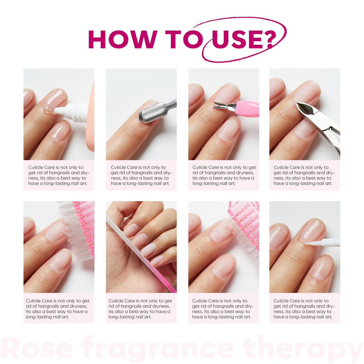 Modelones Cuticle Pusher and Nipper Set — Precision Stainless Steel Manicure Tools with Non-Slip Handles