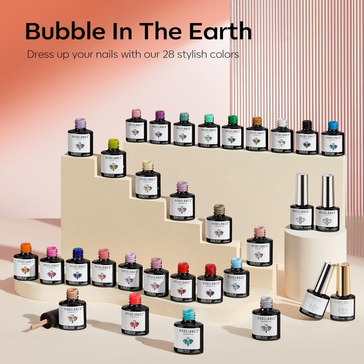Modelones Gel Nail Polish Set – Health-Conscious Nail Care, Free of Harsh Chemicals Like Xylene and Phthalates
