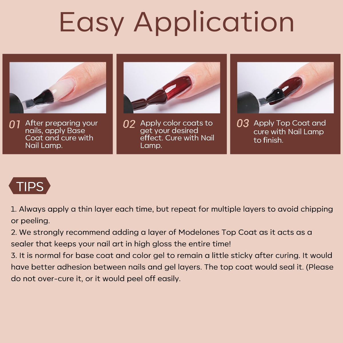 modelones Gel Nail Polish Set – Neutral Skin Tone Collection, 11-Free Gentle Gel Manicure for a Calming Nightly Routine