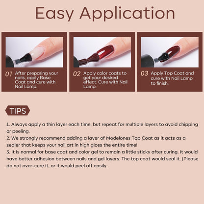 modelones Gel Nail Polish Set – Neutral Skin Tone Collection, 11-Free Gentle Gel Manicure for a Calming Nightly Routine
