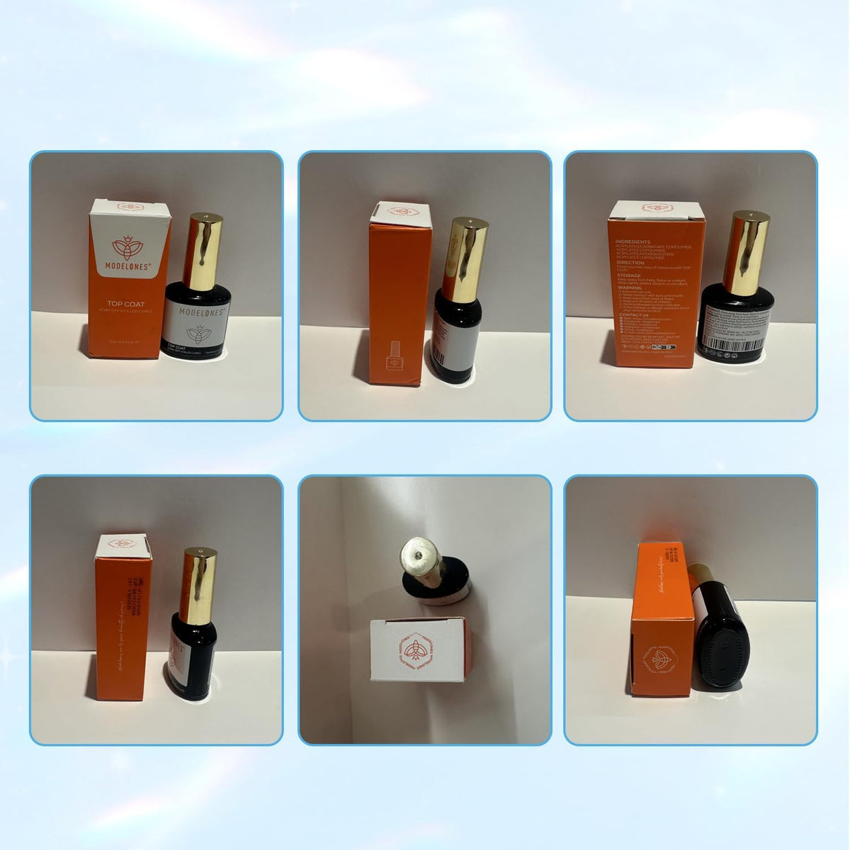 modelones Gel Polish Top Coat – Clean-Air Friendly Formula for Comfortable Indoor Nail Sessions