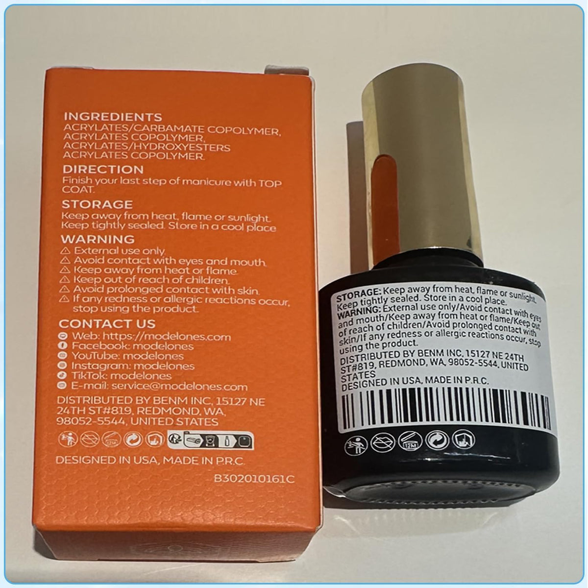 modelones Gel Polish Top Coat – Clean-Air Friendly Formula for Comfortable Indoor Nail Sessions