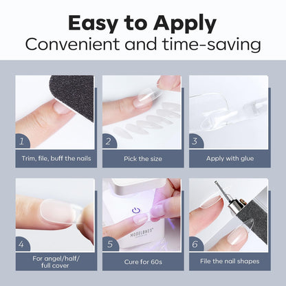 modelones Gel Top Coat and Base Set – Mothers Day Gift for Mom, Complete Acid Free No Wipe Soak Off Gel Polish System for Beginners