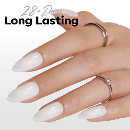 modelones Jelly White Gel Polish – Less-Is-More At-Home Manicure, Single-Bottle French Tip Solution for Simple Daily Polish