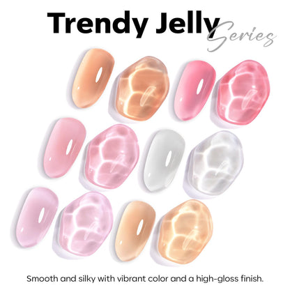 modelones Jelly White Gel Polish – Less-Is-More At-Home Manicure, Single-Bottle French Tip Solution for Simple Daily Polish