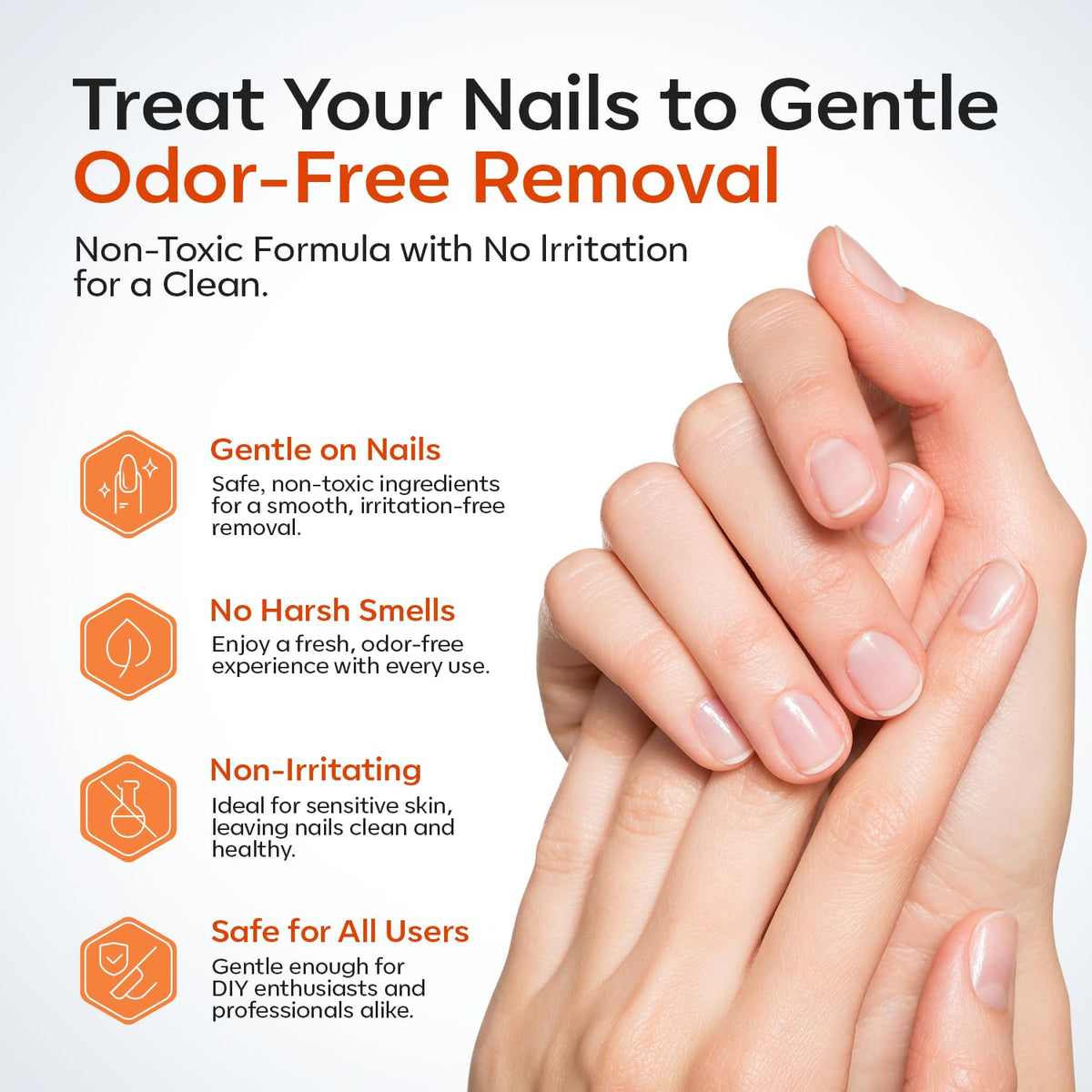 Modelones Press On Nail Remover – Minimalist 2-Step Process Replacing Bottles of Polish and Acetone