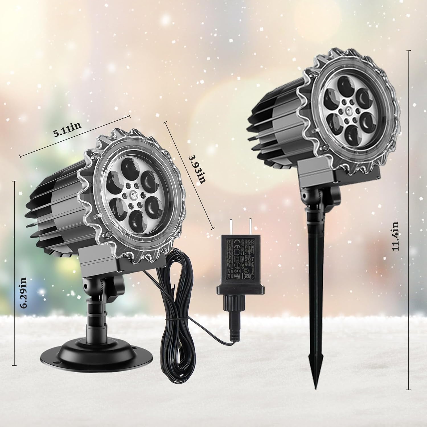 Modern Snowfall LED Light – Effortless One-Piece Holiday Decor for Neutral Home Design