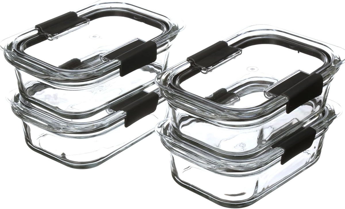 modular rectangular shape for stackable storage and universal lids that fit all brilliance sizes