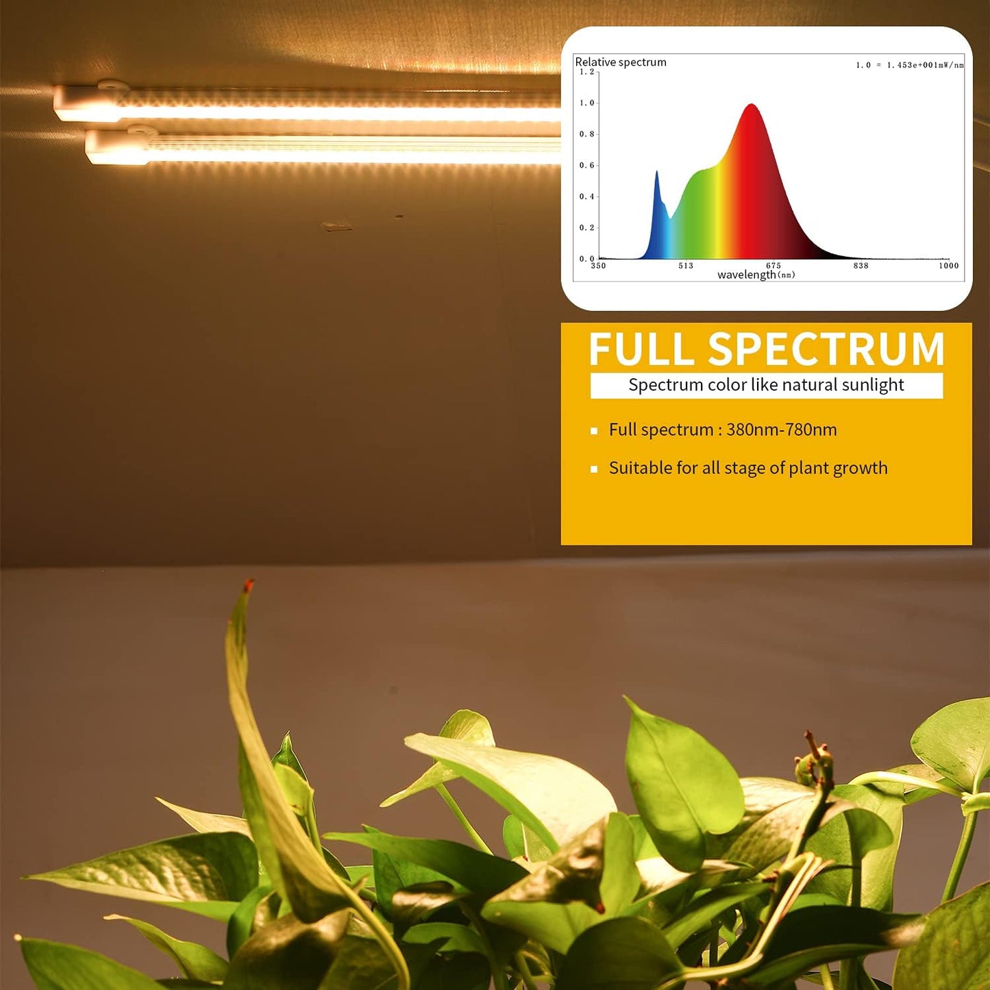 MossyCove Grow Light Strips – Wellness Wind-Down Ritual for Apartment Plants, 3H/9H/12H Auto Timer