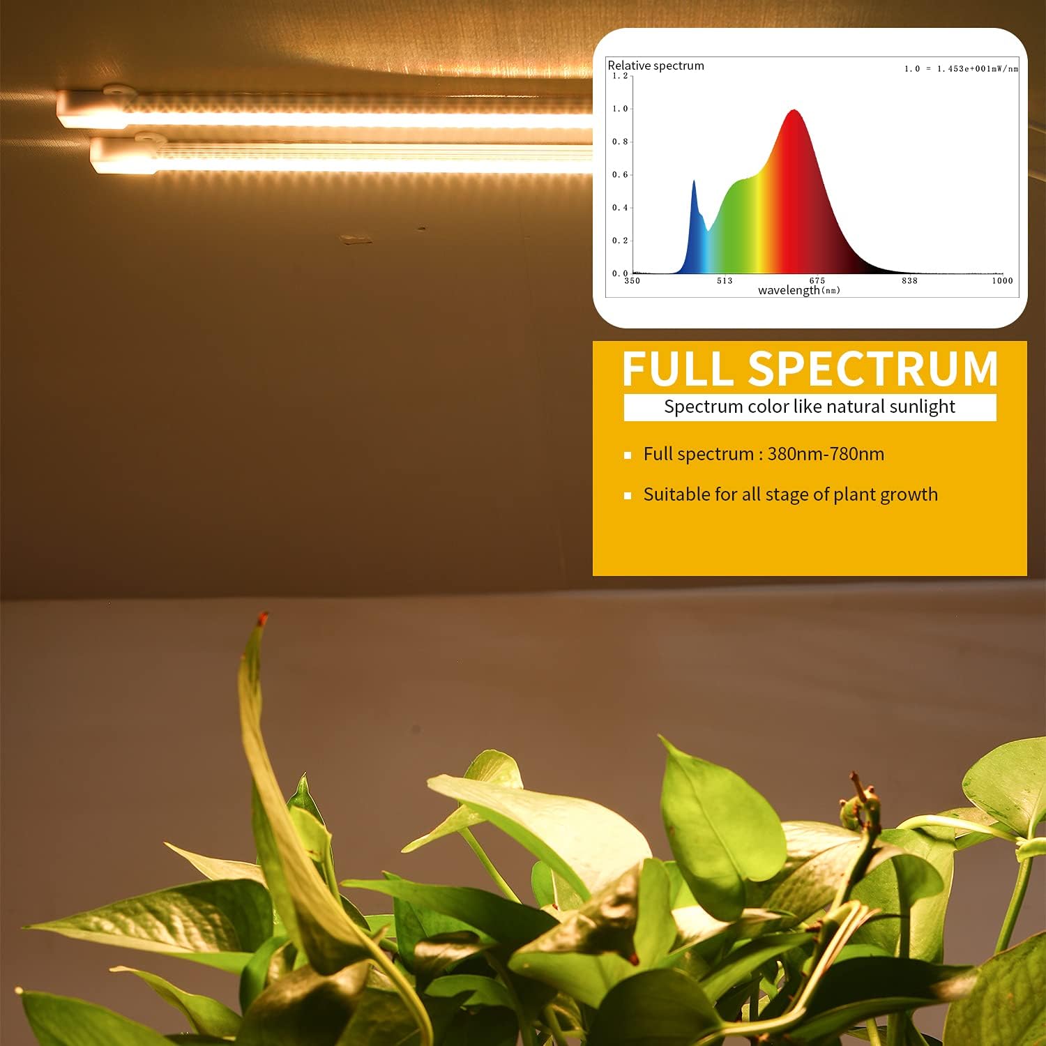 MossyCove Grow Light Strips – Wellness Wind-Down Ritual for Apartment Plants, 3H/9H/12H Auto Timer