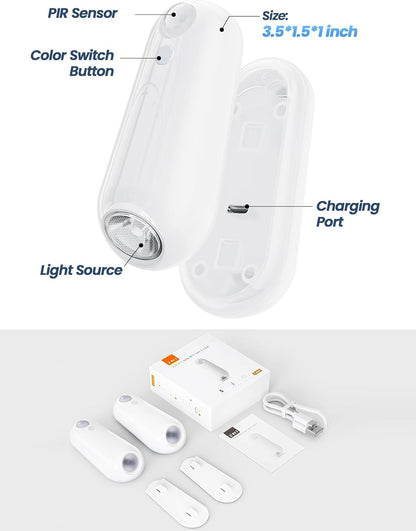 Motion Sensor Toilet Light for Toddlers – Safe Nighttime Potty Training, Splash-Proof Rechargeable Light