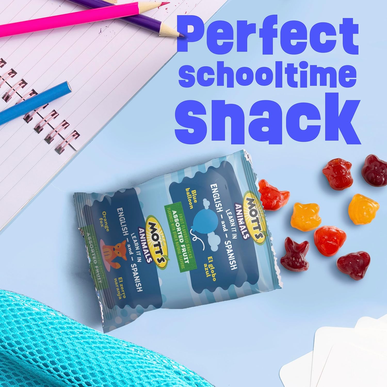 Mott's Berry Fruit Snacks for Pumpkin Carving Party – Mess Free Portable Pouch Snack for Outdoor Fall Activities, 40 Count