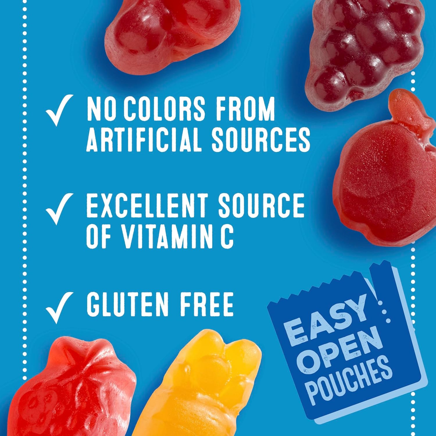 Mott's Berry Fruit Snacks – No Artificial Colors Snack for Kids Lunch Box, 17.6 oz Pantry Pack