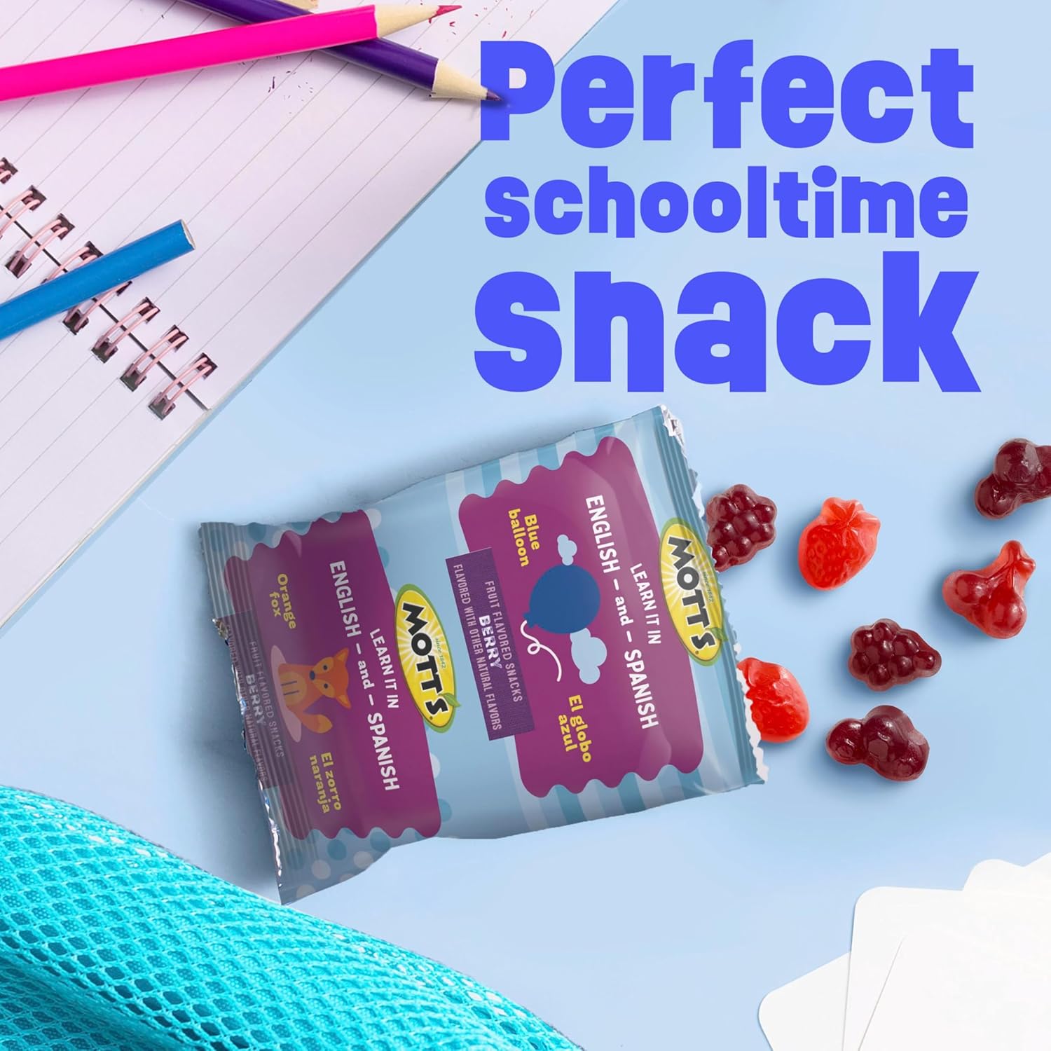 Mott's Gelatin Free Pectin Based Fruit Snacks for Mindful Snacking – Nostalgic Halloween Chewy Treat, Berry and Assorted 40 Pouch Box