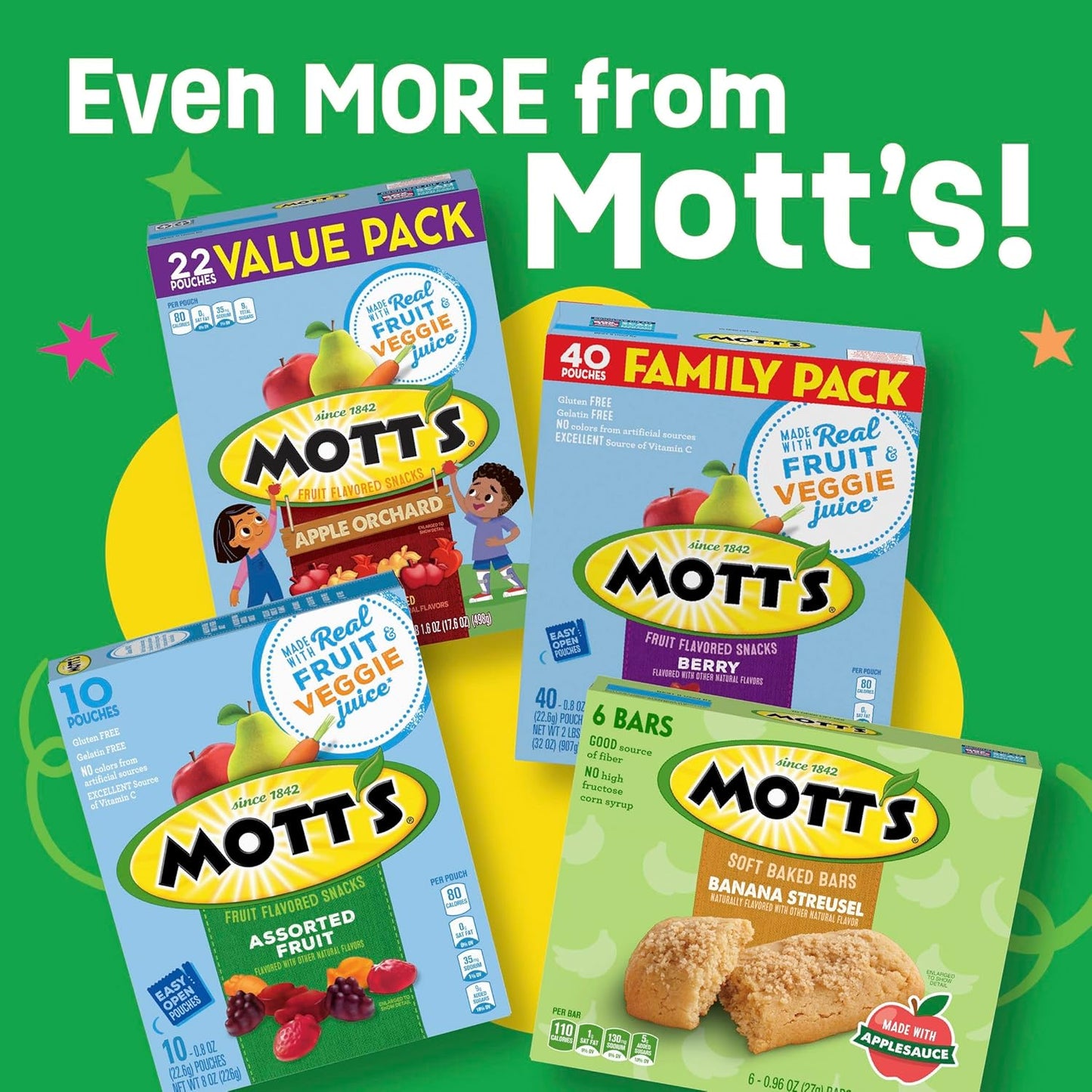 Mott's Soft Baked Bars – Mindful Snack for Dietary Restrictions, No High Fructose Corn Syrup