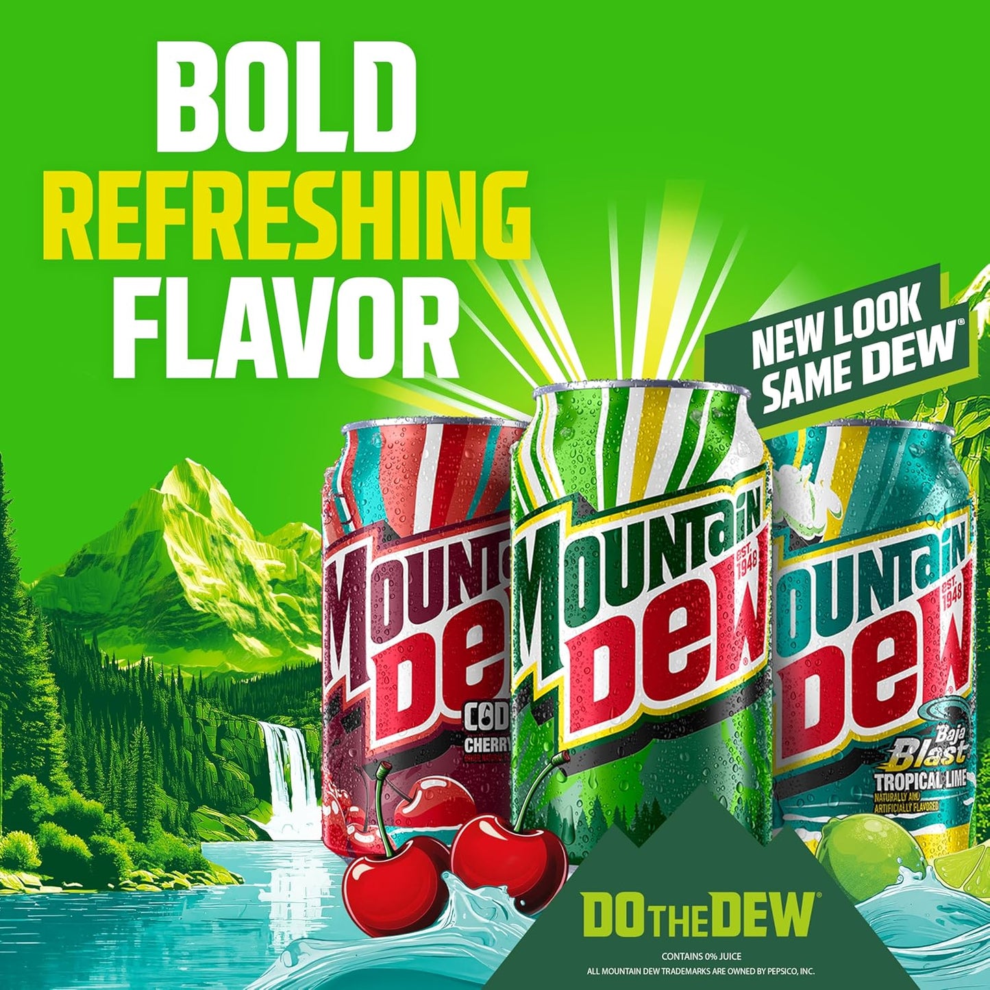 Mountain Dew Mini Soda 10-Pack 7.5oz – Low-Calorie Citrus Treat for Office Desk and Afternoon Pick-Me-Up