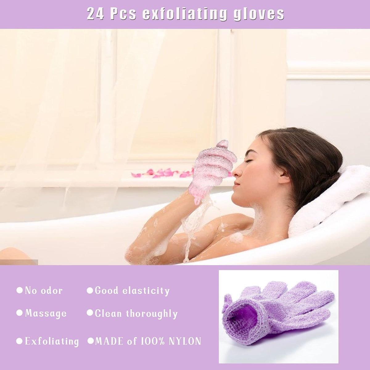 MOZEPO Double-Sided Bath Gloves – Simple Body Care Staple for Intentional Living