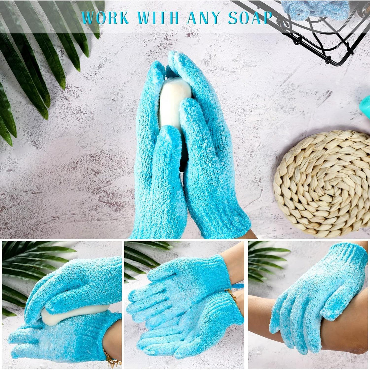 MOZEPO Double-Sided Bath Gloves – Simple Body Care Staple for Intentional Living