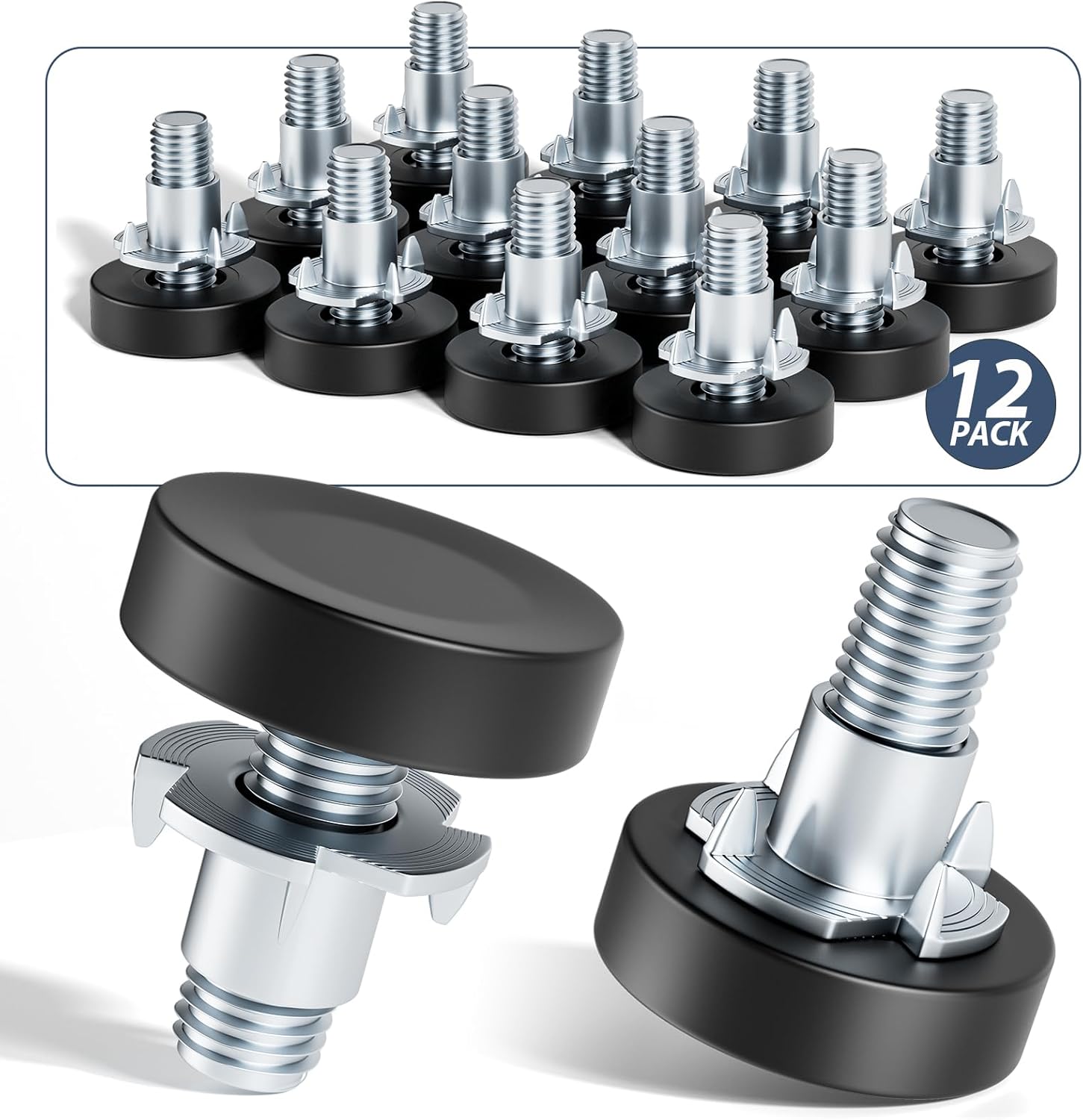 MROCO Furniture Leveling Feet with T-Nuts – Aesthetic Living Room Upgrade, Invisible Levelers for Coffee Tables and Chairs