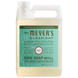 MRS. MEYER'S Clean Day Basil Dish Soap Refill Bottle – Under-Sink Dispenser Compatible Cleaner for Intentional Homes