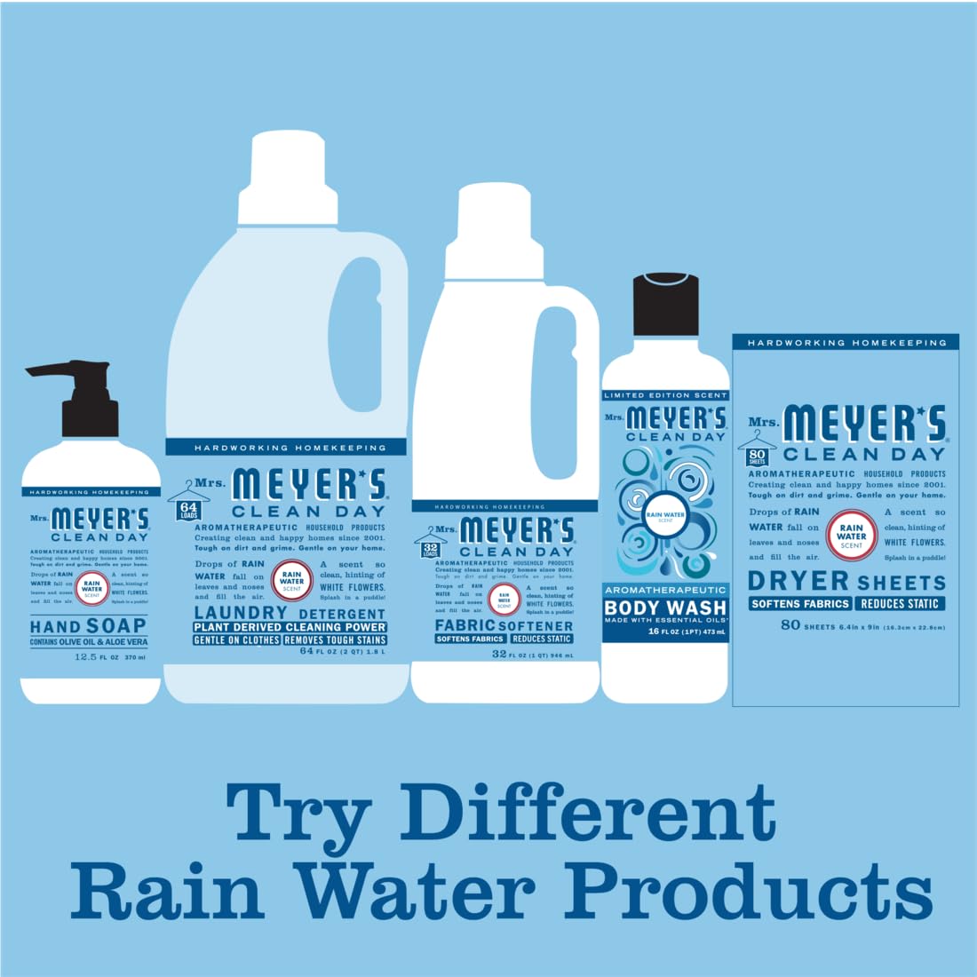 Mrs. Meyer's Clean Day Hand Soap Refill – Essential Oil Scent for Yoga Room & Self-Care Ritual