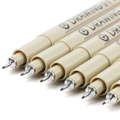 Muchcute Extra Fine Point Writing Pens:6 Black 0.25mm Ultra Thin Micron Pen 01 No Bleed Bible Journaling Study Supplies Annotation Smooth Waterproof Micro Line Tip Fineliner Gel Felt Ink Markers Stuff