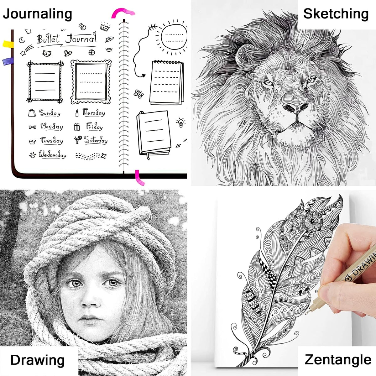 Muchcute Micro Fineliner Pens – Clean Air Choice for Craft Rooms, No Fumes Waterproof Ink Set
