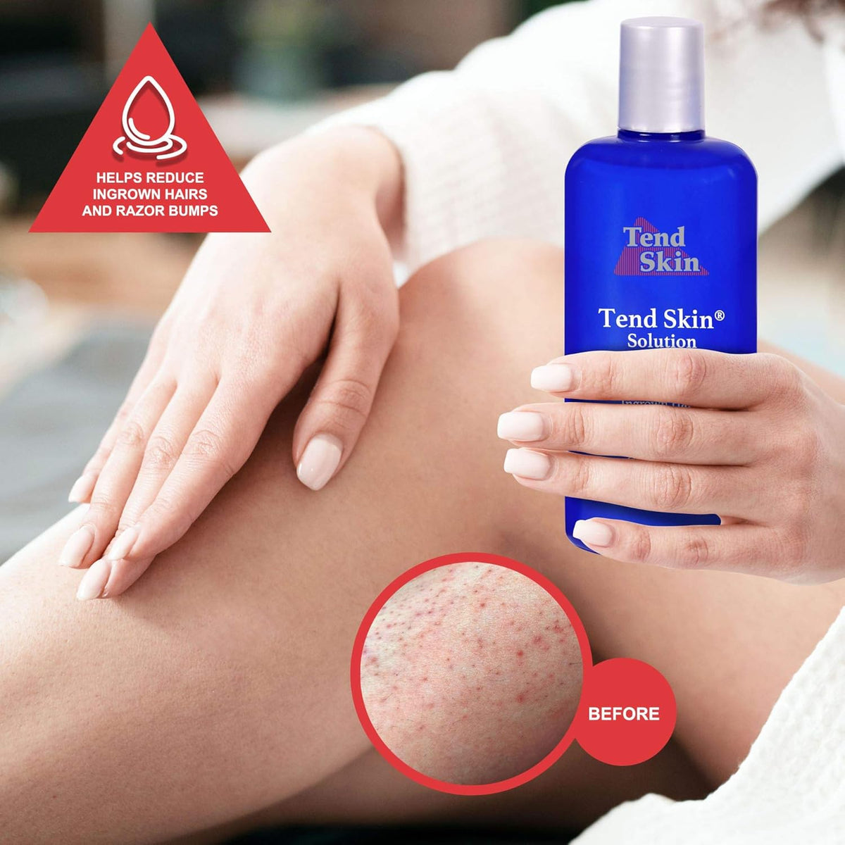multi-area application: legs, underarms, bikini line, chin, neck, and face