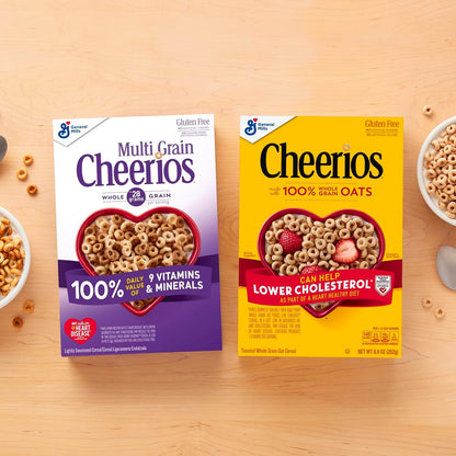 Multi Grain Cheerios, Nutritious Desk Friendly Snack for Long Workdays, Family Size 18 oz