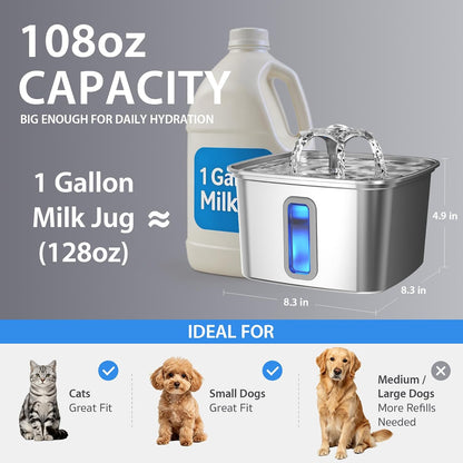 multi-stage filter system (3 replacement filters + pre-filter sponges included) that traps hair, debris, and inhibits biofilm