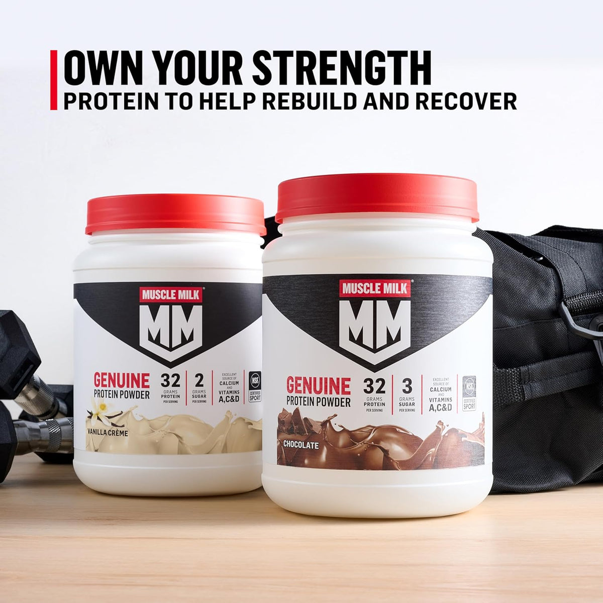 Muscle Milk Genuine Protein Powder – High-Protein Smoothie Base for Meal Prep Efficiency