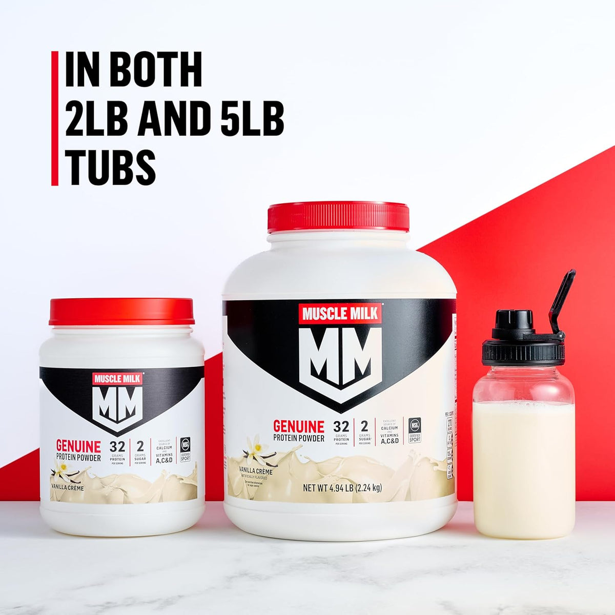 Muscle Milk Genuine Protein Powder – High-Protein Smoothie Base for Meal Prep Efficiency