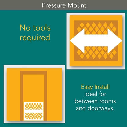 MYPET North States Paws Family-Safe Pet Gate - Pressure Mount Leaves No Hardware for Curious Kids to Tamper With