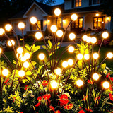 vignuto Dancing Firefly Solar Stakes – Open Air Porch and Lawn Ambiance, Wind Resistant ABS Housing