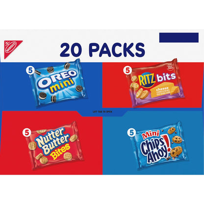 Nabisco Classic Mix Variety Pack – Individually Wrapped Snacks for Home Office, Study Desk, and Mini-Fridge Stocking