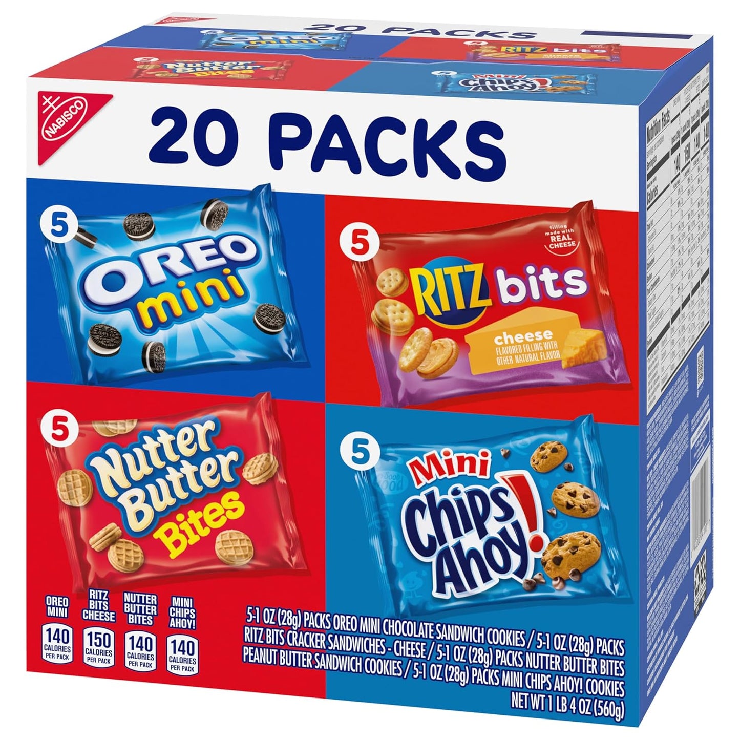 Nabisco Classic Mix Variety Pack – Individually Wrapped Snacks for Home Office, Study Desk, and Mini-Fridge Stocking