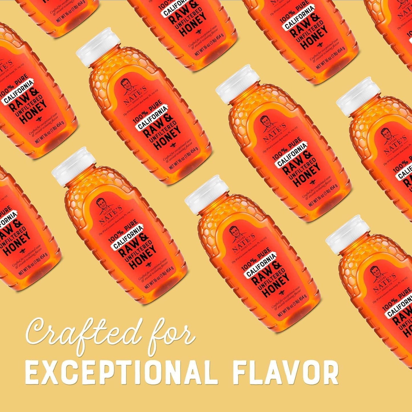 Nate's California Squeeze Honey – Premium-Tasting Everyday Gift for Bakers, Tea Drinkers and Foodies