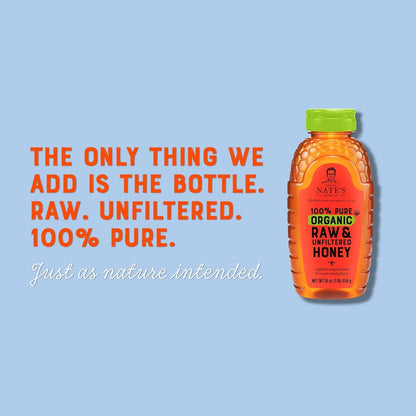 Nate's Organic Squeeze Honey – Intentional Pantry Essential, Streamlined Sweetener for Minimalist Bakers