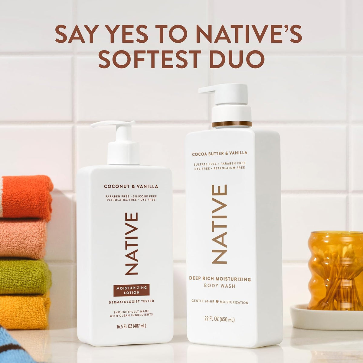 Native Body Lotion Coconut & Vanilla – Bedtime Wind-Down Lotion with 48-Hour Hydration and Calming Scent