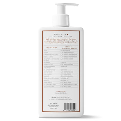 Native Body Lotion Coconut & Vanilla – Bedtime Wind-Down Lotion with 48-Hour Hydration and Calming Scent
