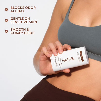 Native Deodorant Unscented Sensitive Skin Formula – Clean Aluminum-Free Stick for a Calm Fragrance-Free Self-Care Routine