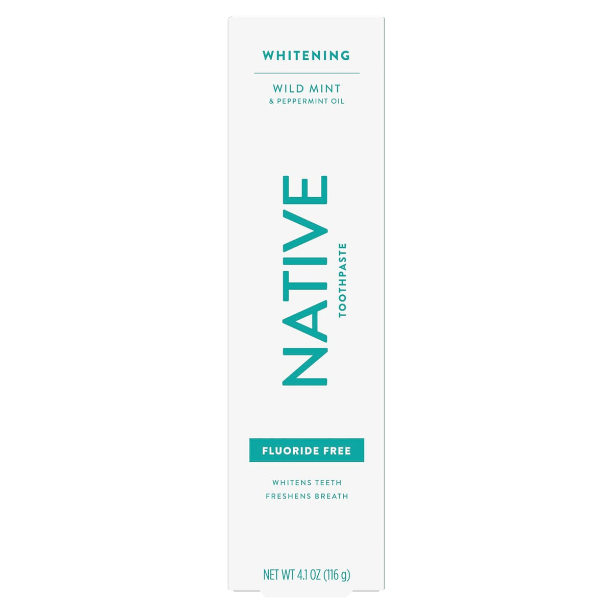 Native Fluoride Free Toothpaste – Less-Is-More Family Toothpaste with Wild Mint, Simple Formula, 4.1oz (Pack of 3)