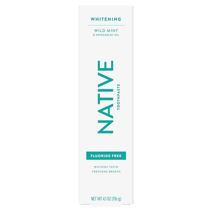 Native Fluoride Free Toothpaste – Less-Is-More Family Toothpaste with Wild Mint, Simple Formula, 4.1oz (Pack of 3)
