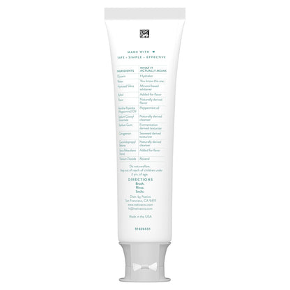 Native Fluoride Free Toothpaste – Less-Is-More Family Toothpaste with Wild Mint, Simple Formula, 4.1oz (Pack of 3)