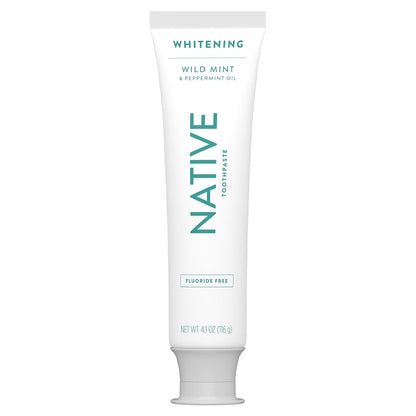 Native Fluoride Free Toothpaste – Less-Is-More Family Toothpaste with Wild Mint, Simple Formula, 4.1oz (Pack of 3)