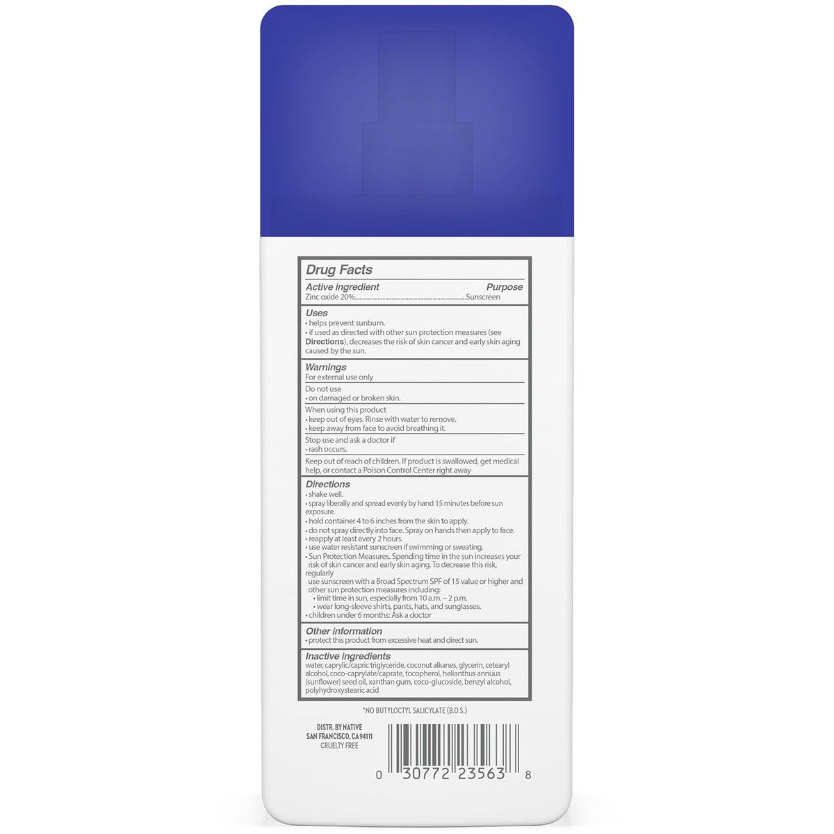 Native Mineral Sunscreen Spray SPF 30 – Portable Broad-Spectrum SPF for Camping, Patio Days & Open-Air Adventures, 7 oz