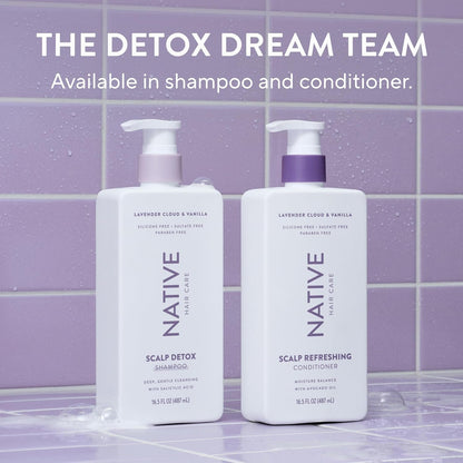 Native Scalp Detox Shampoo Lavender Cloud & Vanilla 16.5 fl oz – Calming Post-Workout Hair Reset for a Healthier Routine