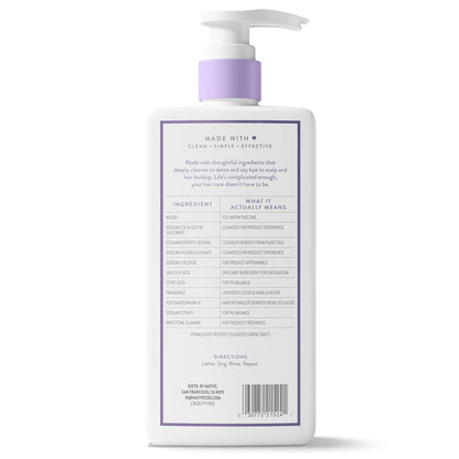 Native Scalp Detox Shampoo Lavender Cloud & Vanilla 16.5 fl oz – Calming Post-Workout Hair Reset for a Healthier Routine